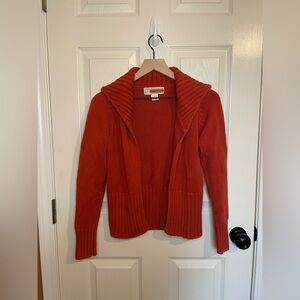 Oxford Fulham Rust Orange Preppy Cardigan Sweater Size Small